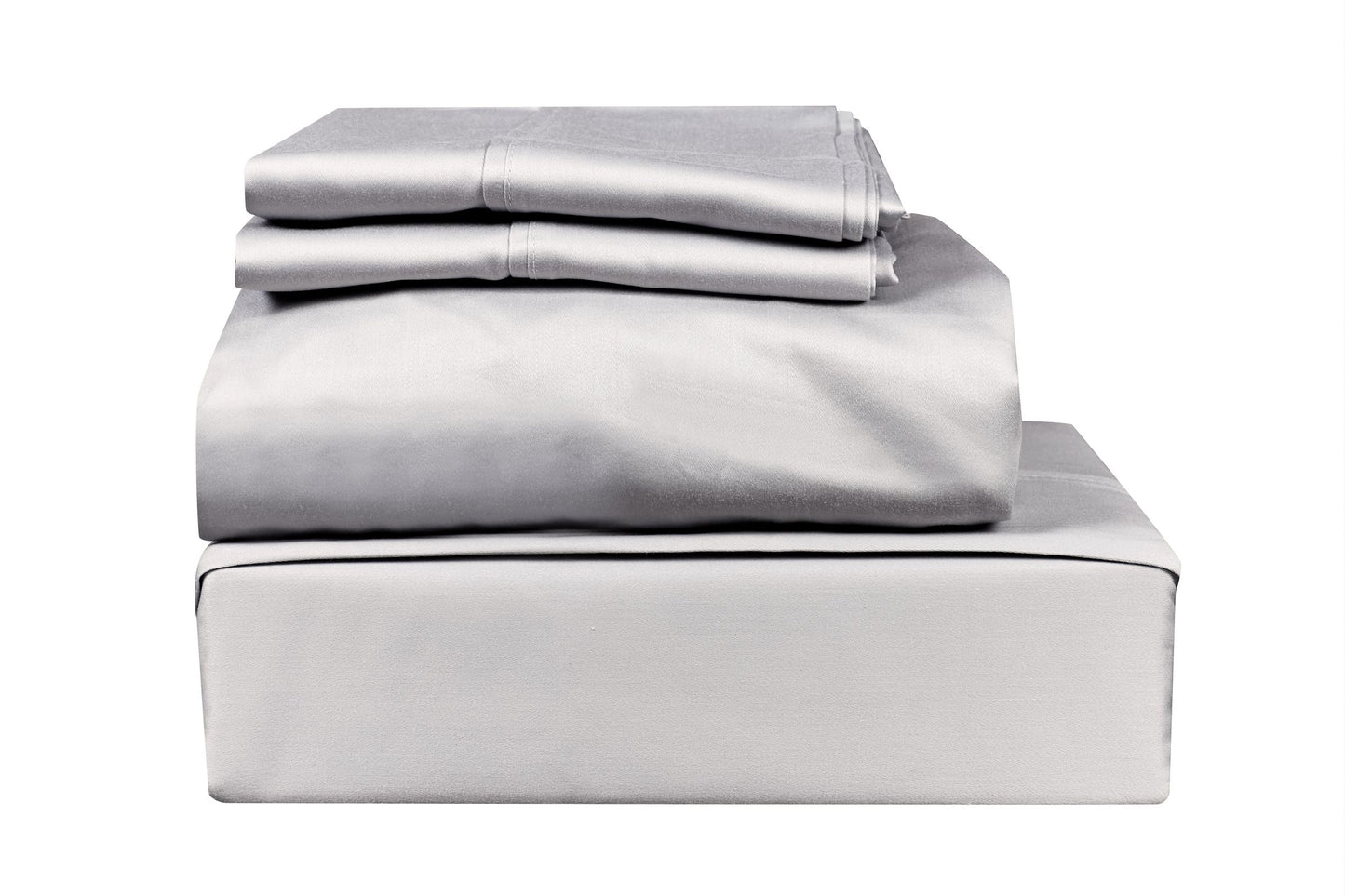 500 TC SOLID, 100% COTTON SATEEN, 4 PC BED SHEET SET