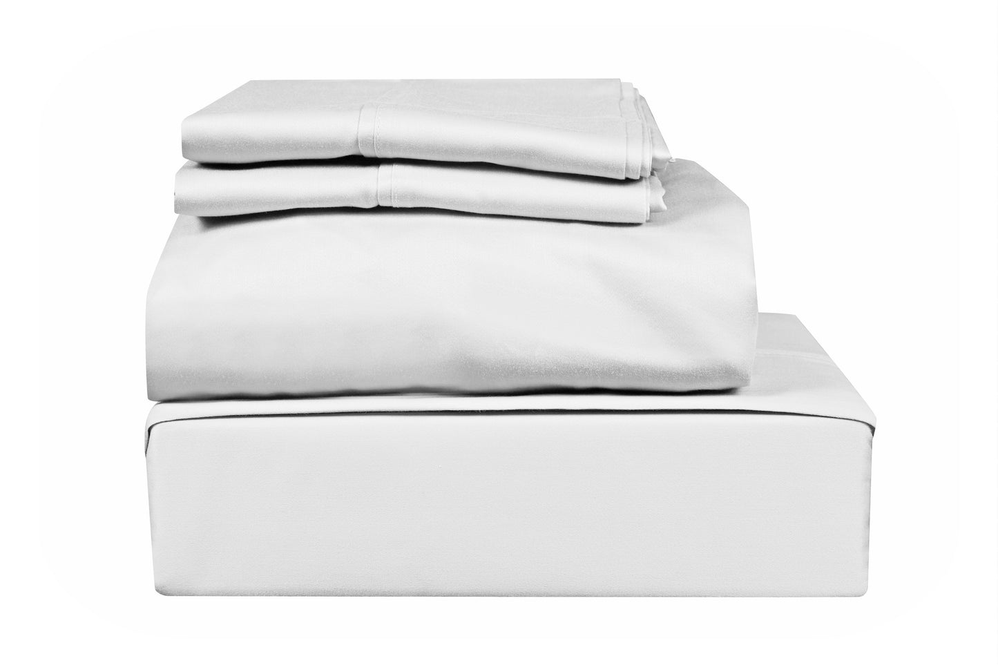 400 TC SOLID,100% COTTON SATEEN, 4 PC BED SHEET SET