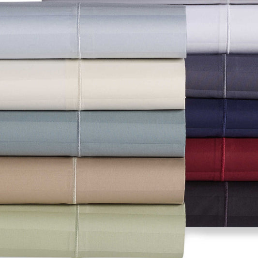 500 TC SOLID, 100% COTTON SATEEN, 4 PC BED SHEET SET