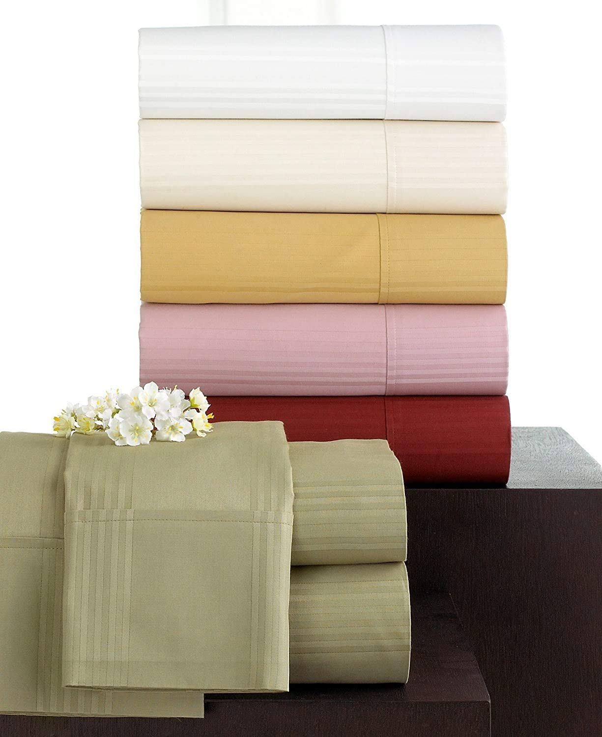 300 THREAD COUNT 100% COTTON SATEEN BED SHEET SET