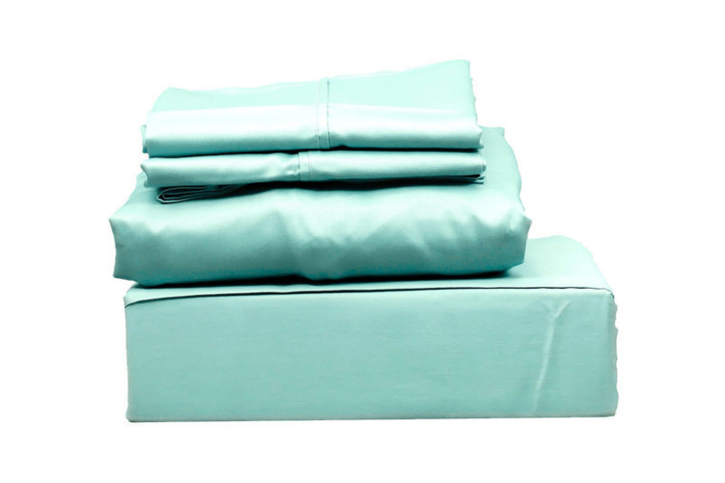 500 TC SOLID, 100% COTTON SATEEN, 4 PC BED SHEET SET
